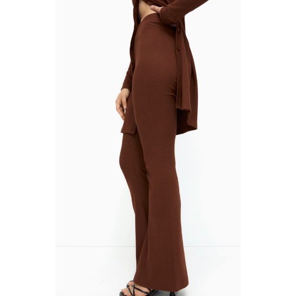 Zara Flared Ribbed Pants - Picture 2 of 8